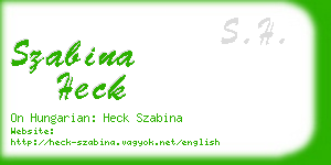 szabina heck business card